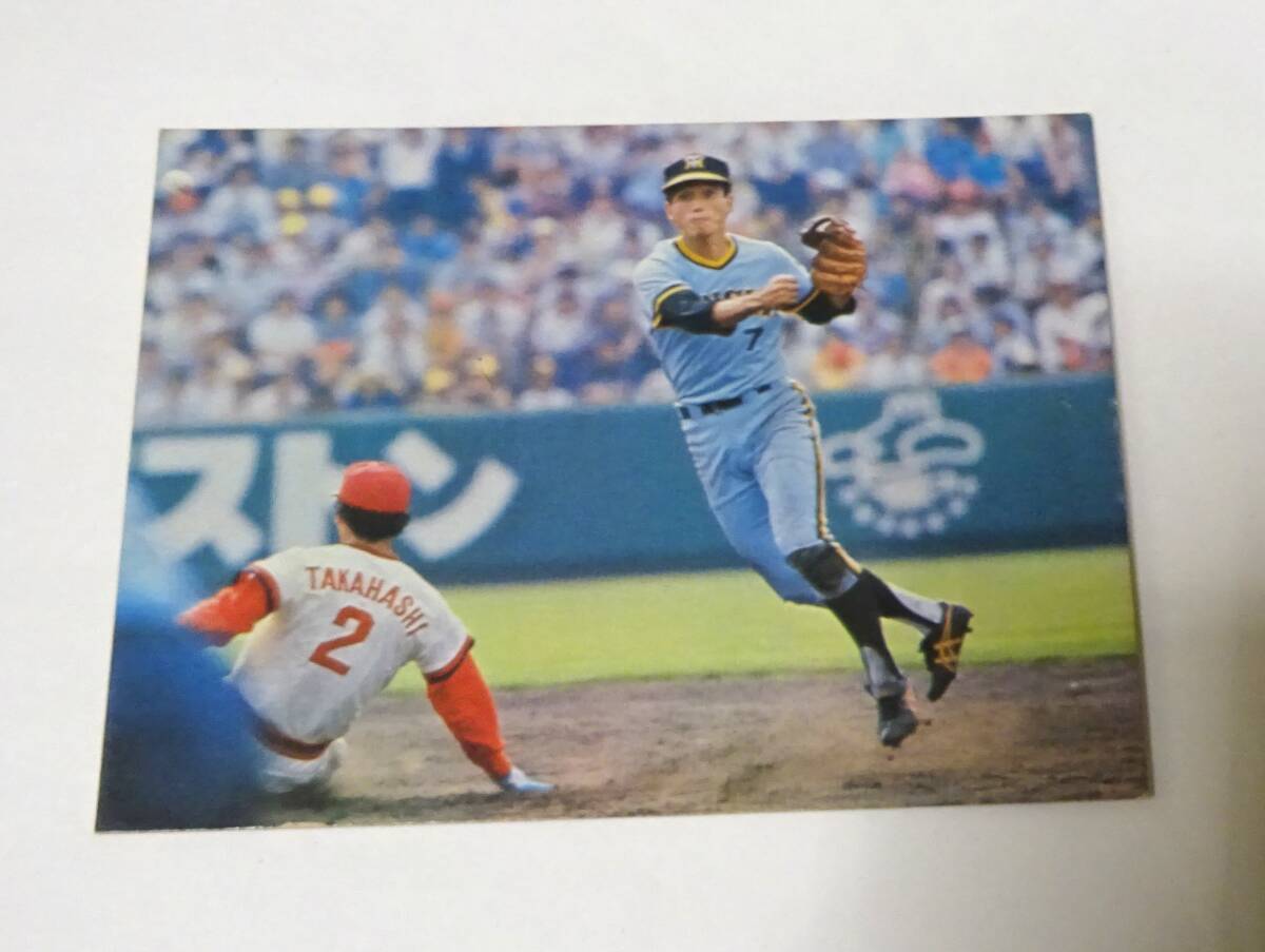 ★ 1979年 カルビー プロ野球カード パリーグ 遊撃手部門 第1位 阪神タイガース 真弓明信 ★郵便110円_画像1