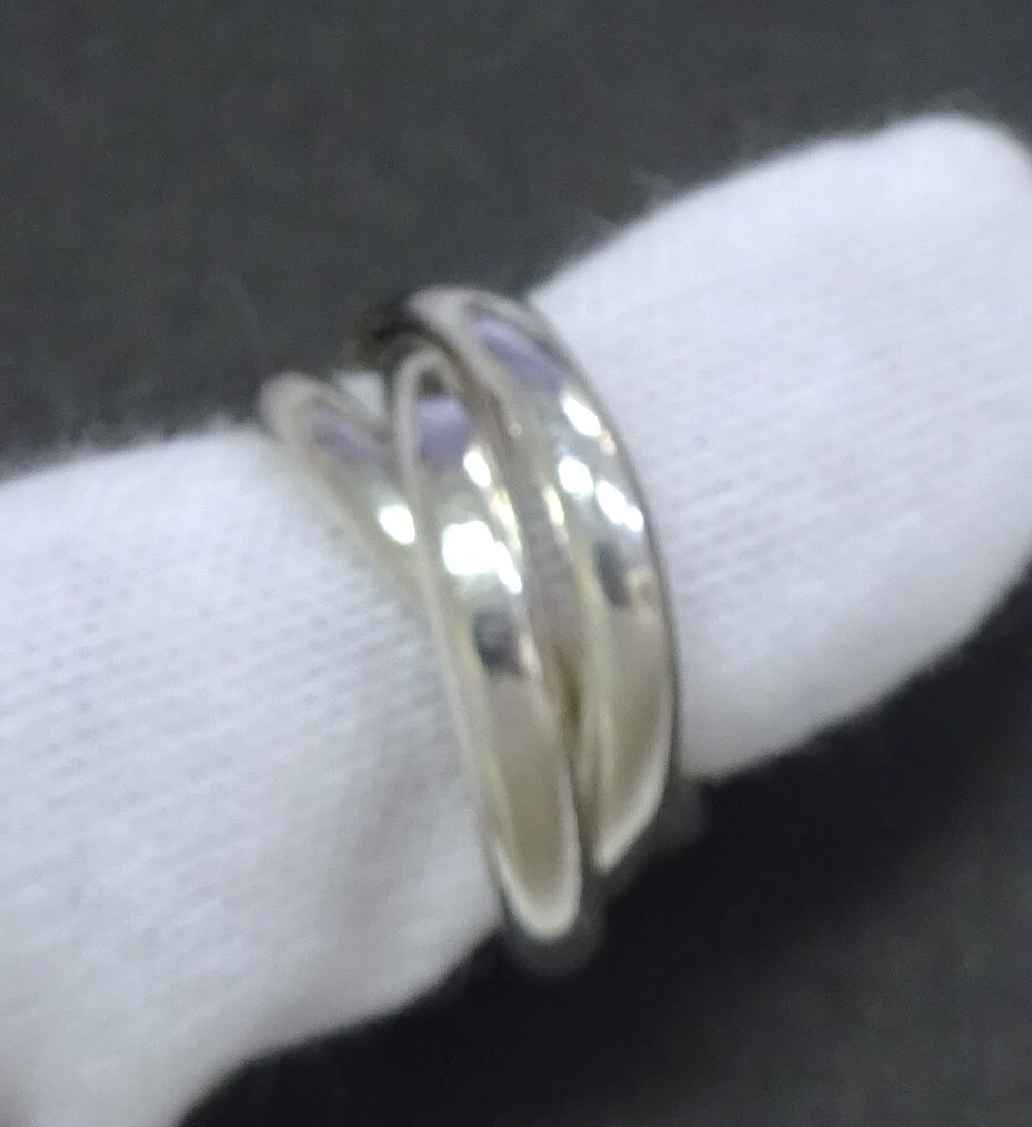 ★ シルバー925 三連リング 指輪 925 銀 シルバーリング silver ★郵便110円_画像3