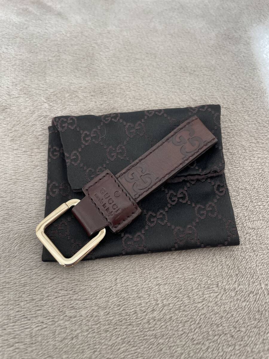 GUCCI Gucci кольцо для ключей брелок для ключа темно-коричневый Gold GUCCI Gucci кольцо для ключей брелок для ключа темно-коричневый Gold