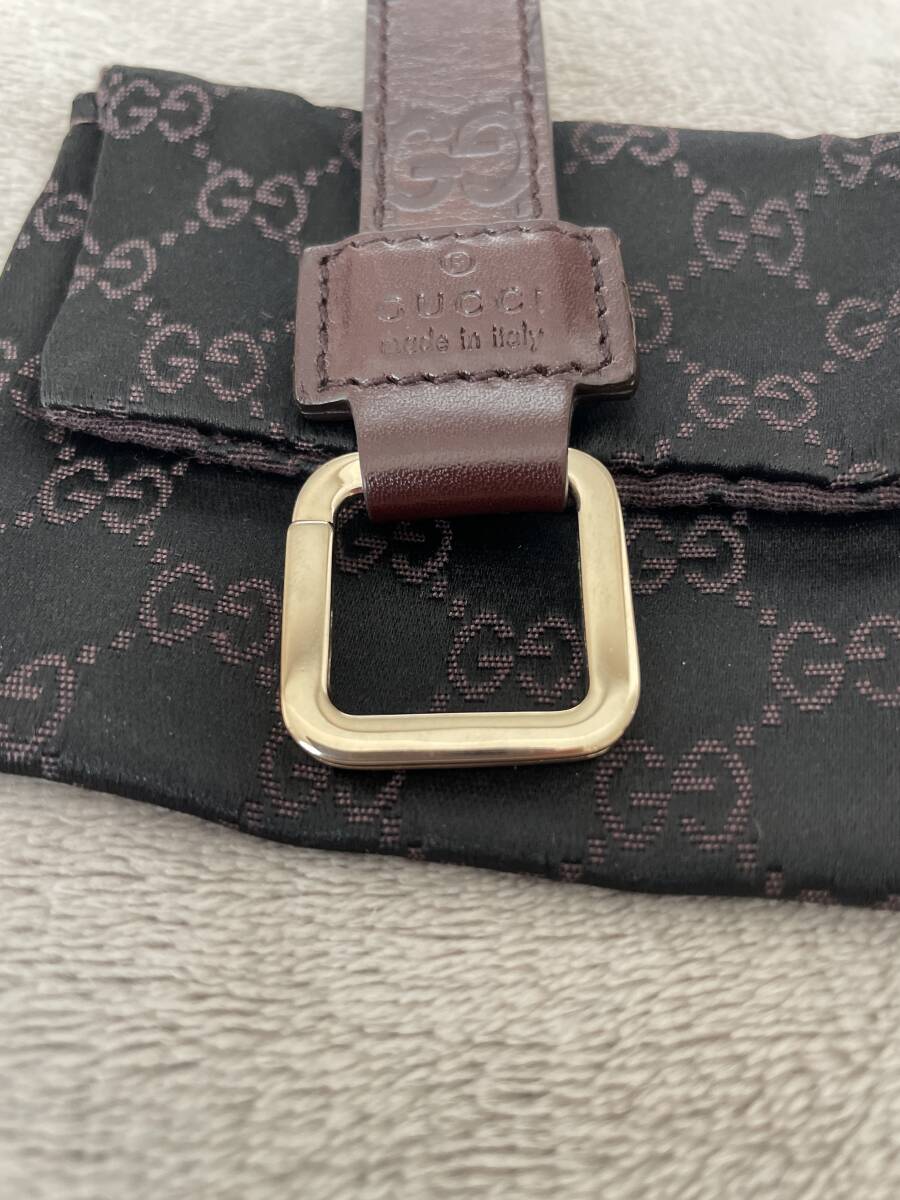 GUCCI Gucci кольцо для ключей брелок для ключа темно-коричневый Gold