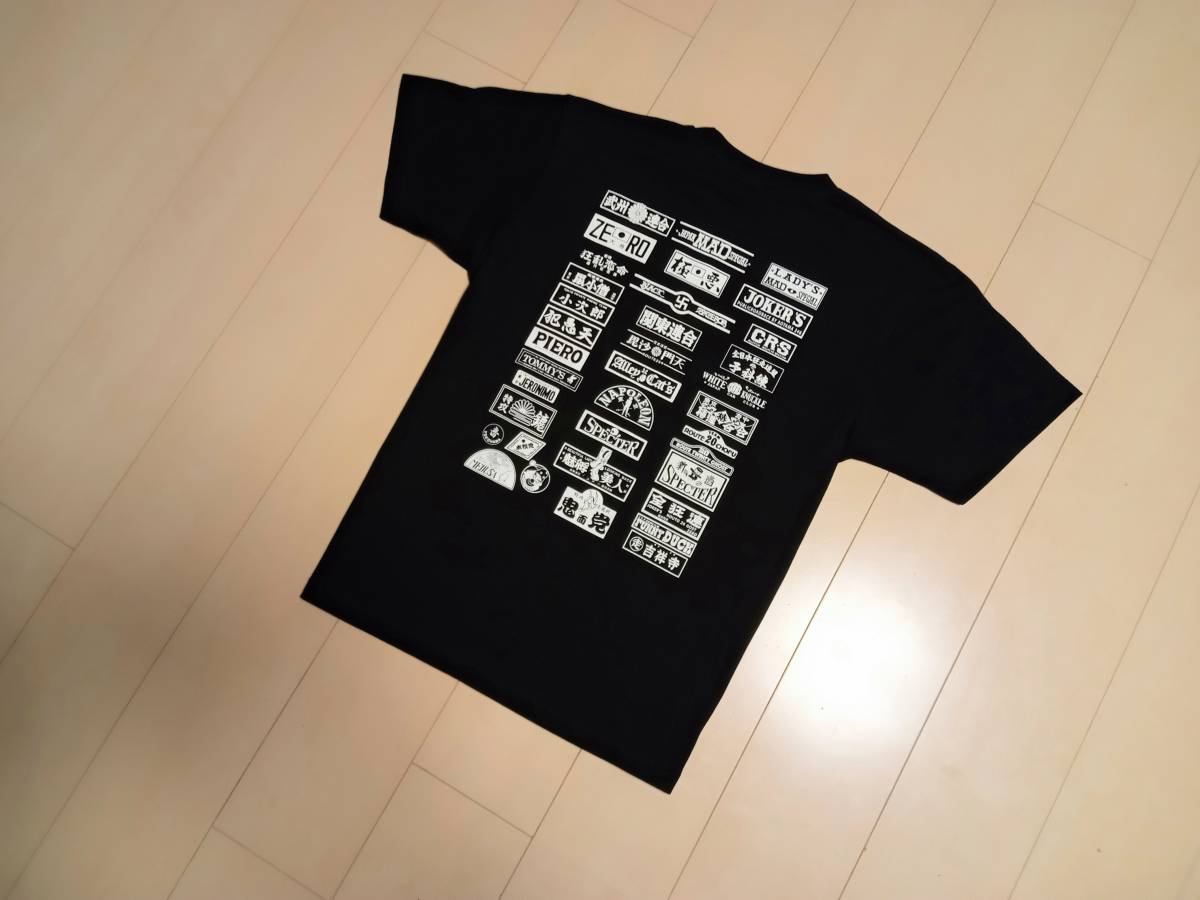 非売品【新品未使用】暴走族 35チーム ステッカー Tシャツ Lサイズ 超レア物 レーザープリント_画像2