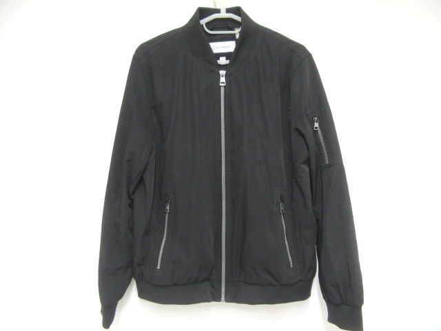 11544RMZ6◇Calvin Klein カルバンクライン MA-1風 ジャケット M ブラック◇中古_画像1