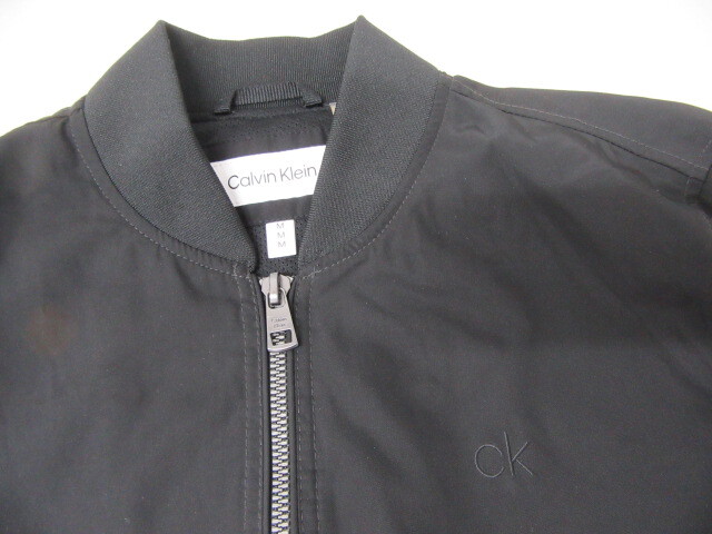 11544RMZ6◇Calvin Klein カルバンクライン MA-1風 ジャケット M ブラック◇中古_画像2