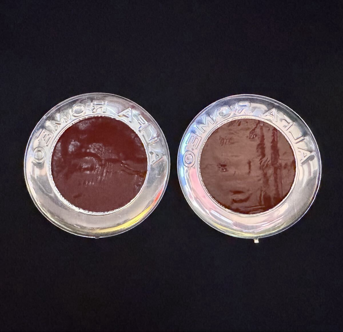 ★ Alfa Romeo アルファロメオ フロント/リアエンブレム BLK/SLV Ⅱ ブラック/シルバーⅡ 新ロゴ 74mm 2個セット アルミ製 ★_画像5