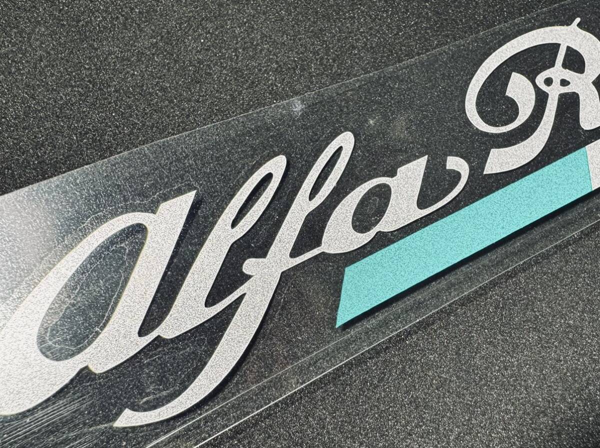 * Alfa Romeo Alpha Romeo текст Logo toli colore вырезки знак стикер SLV Logo серебряный цвет знак 1 листов *