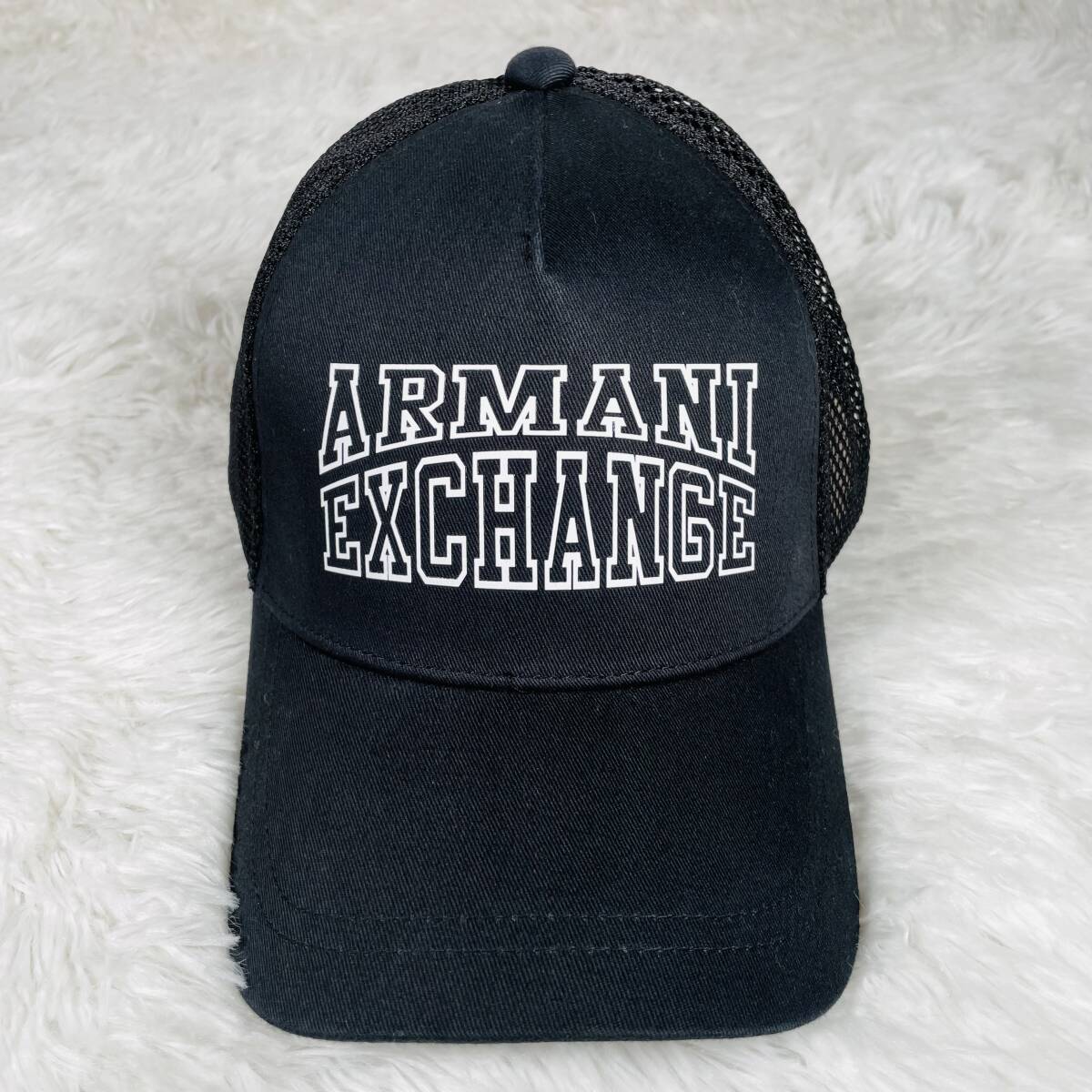 新品未使用 Armani Exchange アルマーニエクスチェンジ AX ロゴ スナップバック キャップ 帽子 ブラック 954047 9a009_画像3