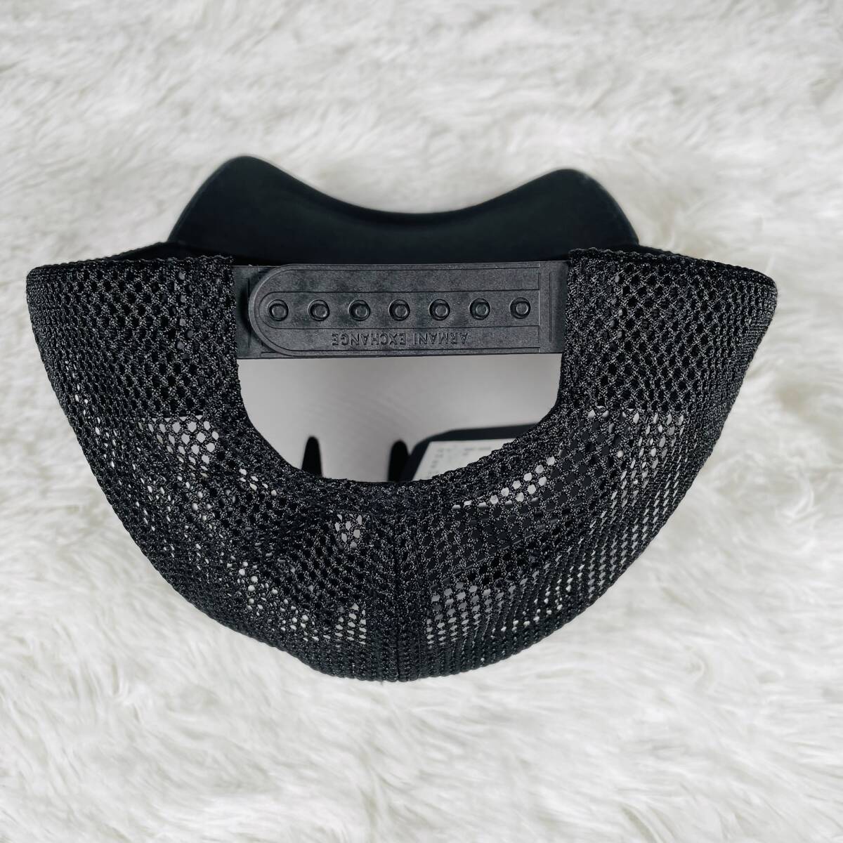新品未使用 Armani Exchange アルマーニエクスチェンジ AX ロゴ スナップバック キャップ 帽子 ブラック 954047 9a009_画像6