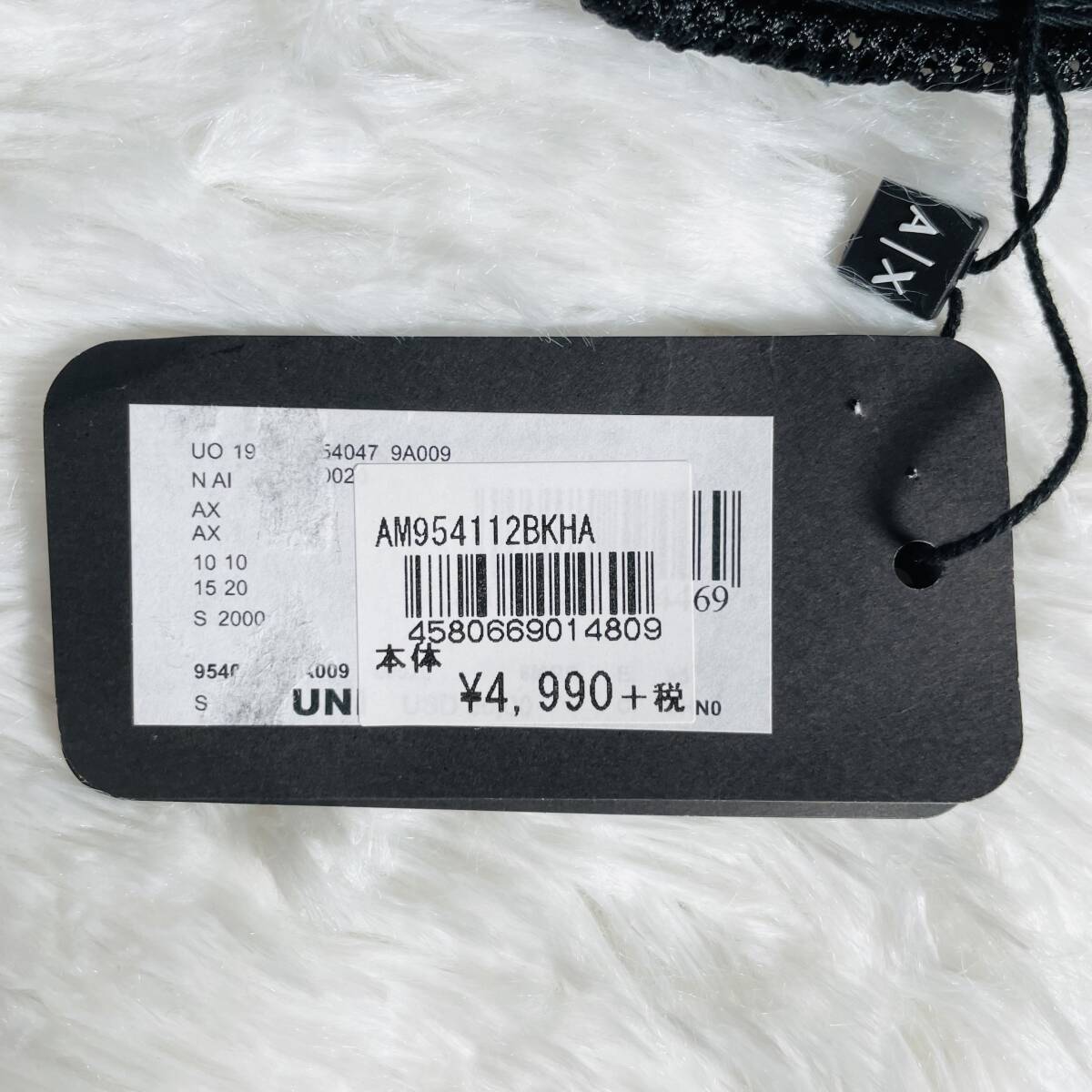 新品未使用 Armani Exchange アルマーニエクスチェンジ AX ロゴ スナップバック キャップ 帽子 ブラック 954047 9a009_画像9