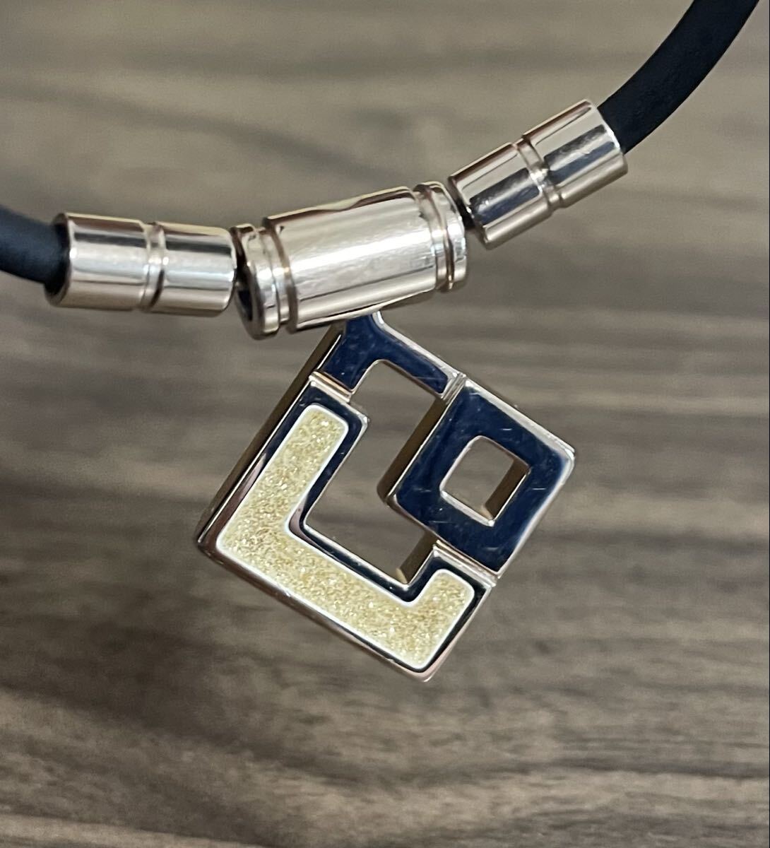 Colantotte コラントッテ 磁気ネックレス AURA mini シャンパンゴールド×ホワイトラメ L47センチ_画像4