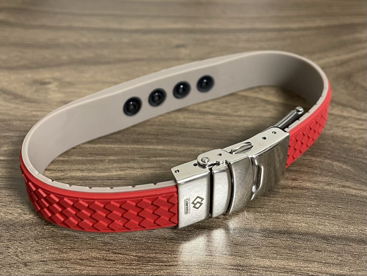 colantotte コラントッテ 磁気ブレスレット ループ QUON ガーネットレッド サイズ調整可能_画像1