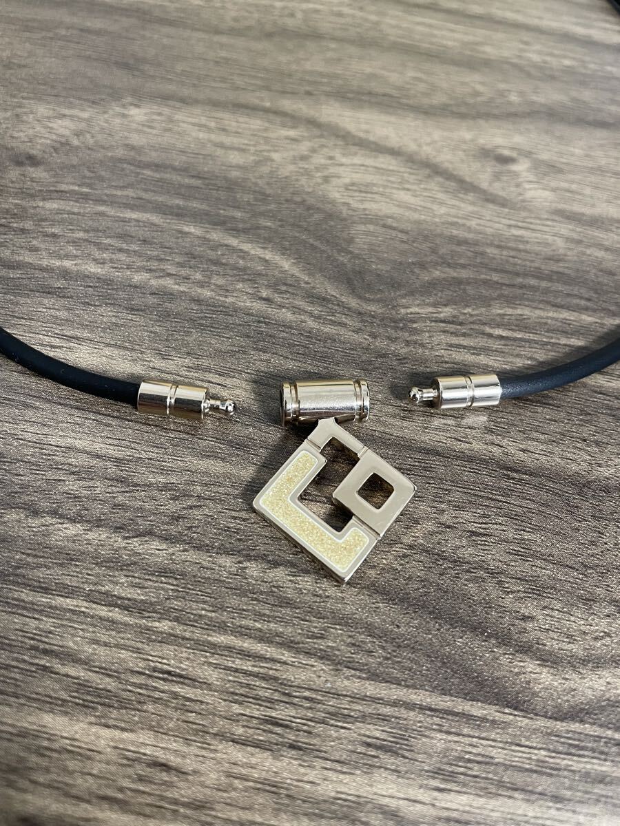 Colantotte コラントッテ 磁気ネックレス AURA mini シャンパンゴールド×ホワイトラメ L47センチ_画像5
