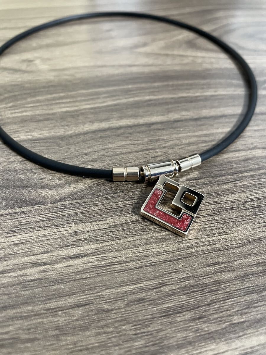 【裏面傷あり値下げ】 Colantotte コラントッテ 磁気ネックレス AURA mini シャンパンゴールド× ピンクラメ M43センチ_画像5