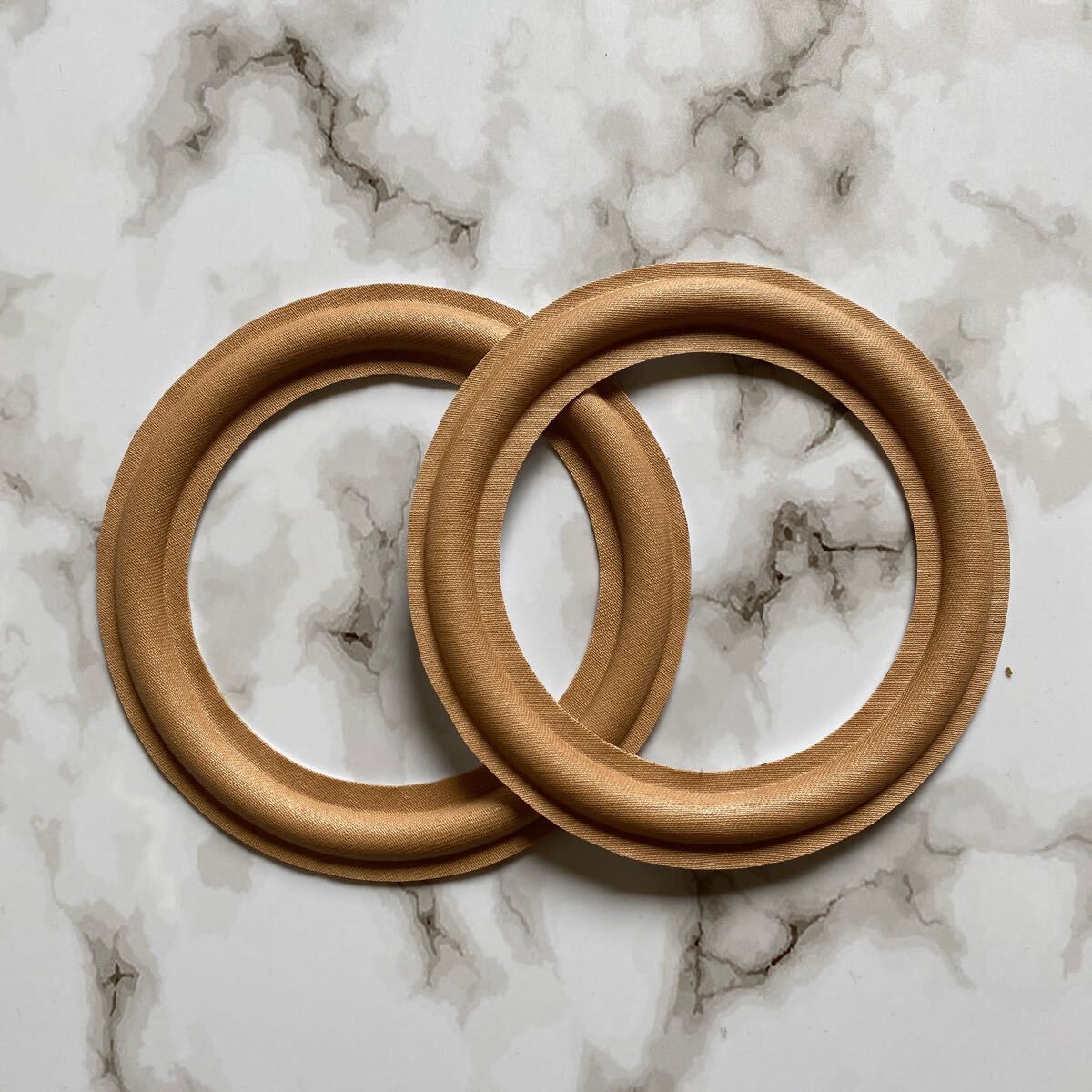 【スピーカー商店！】 YAMAHA ヤマハ NS-5 ウーハー用 オリジナル クロスエッジ ベージュ 2枚1組！_画像2