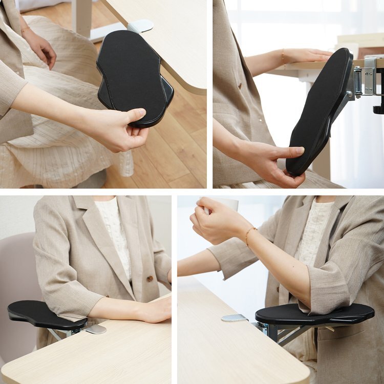 送料無料 リストレスト 後付け 肘置き台 肘置きクッション アームレスト デスク用 マウスパッド 手首 パソコン ひじ掛け 肘 疲労軽減 cc012_画像9