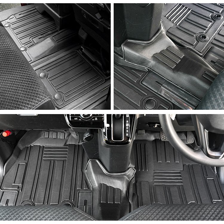 訳あり送料無料 車用 フロアマット タント タントカスタム ダイハツ TANTO LA650S LA660S専用前期後期 4代目 フルセット TPE素材 tkee011-w_画像8