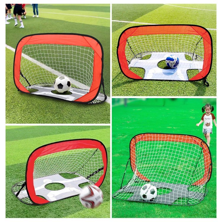 送料無料 サッカーゴール ゴールネット ワンタッチサッカーゴール ポータブル 折りたたみ式 子ども用 キーパー シュート練習 玩具 ad190_画像8