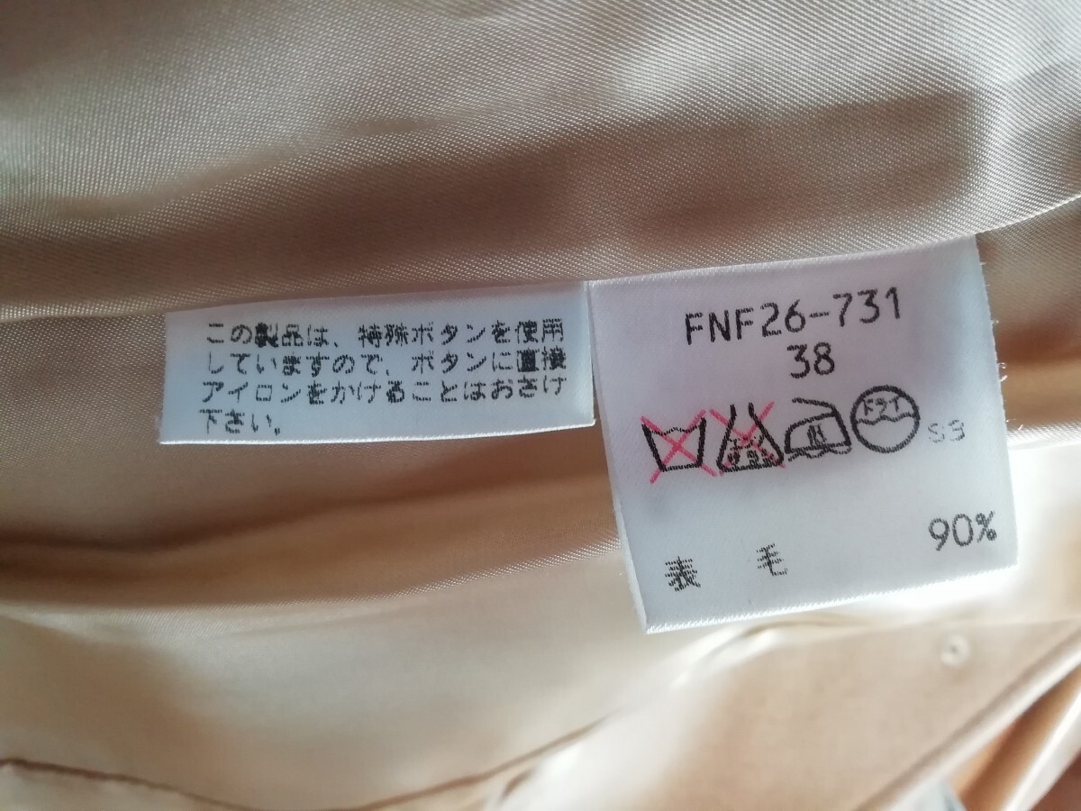 ★BURBERRY BLUE LABEL★バーバリーブルーレーベル★38(M)サイズ★毛90%★ベージュ★美品★_画像8
