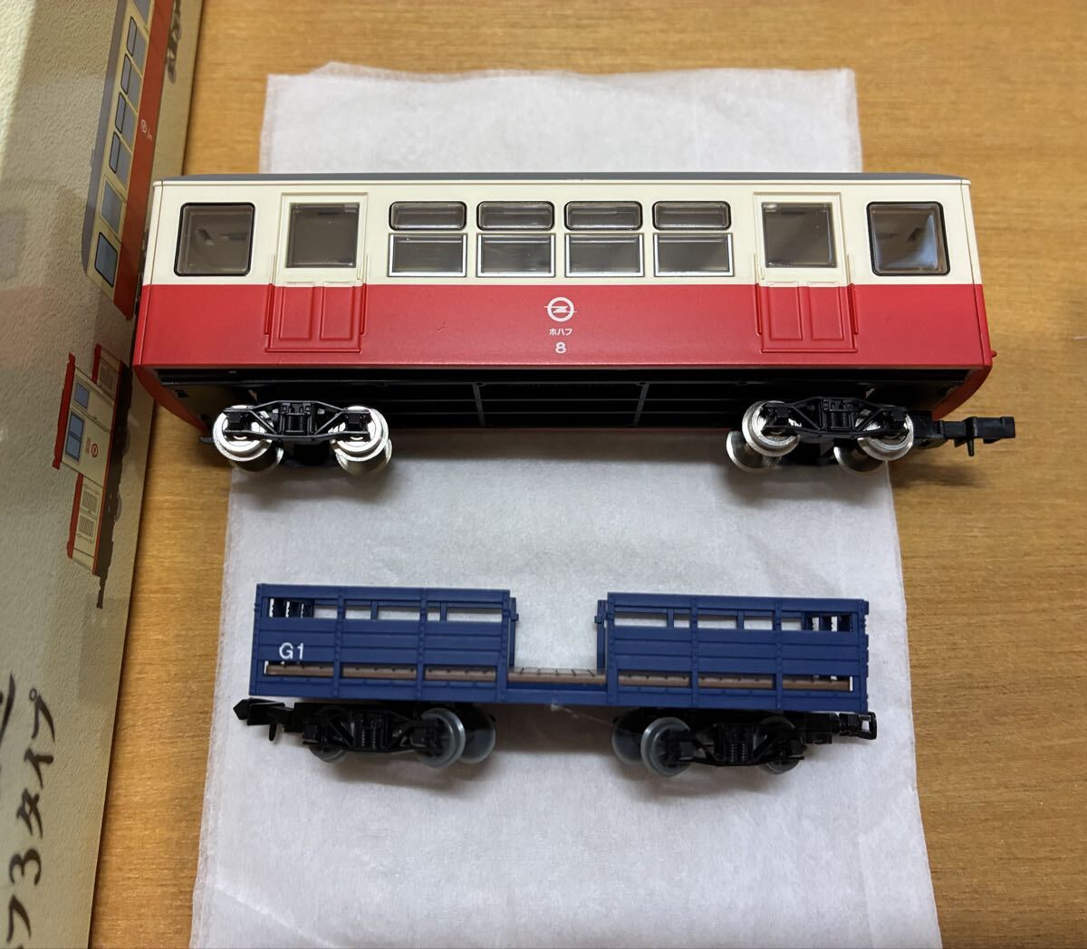 TOMYTEC トミーテック 想い出の尾小屋鉄道 尾小屋鉄道 DC121タイプ + ホハフ3、ホハフ8 貨車 鉄コレ_画像3