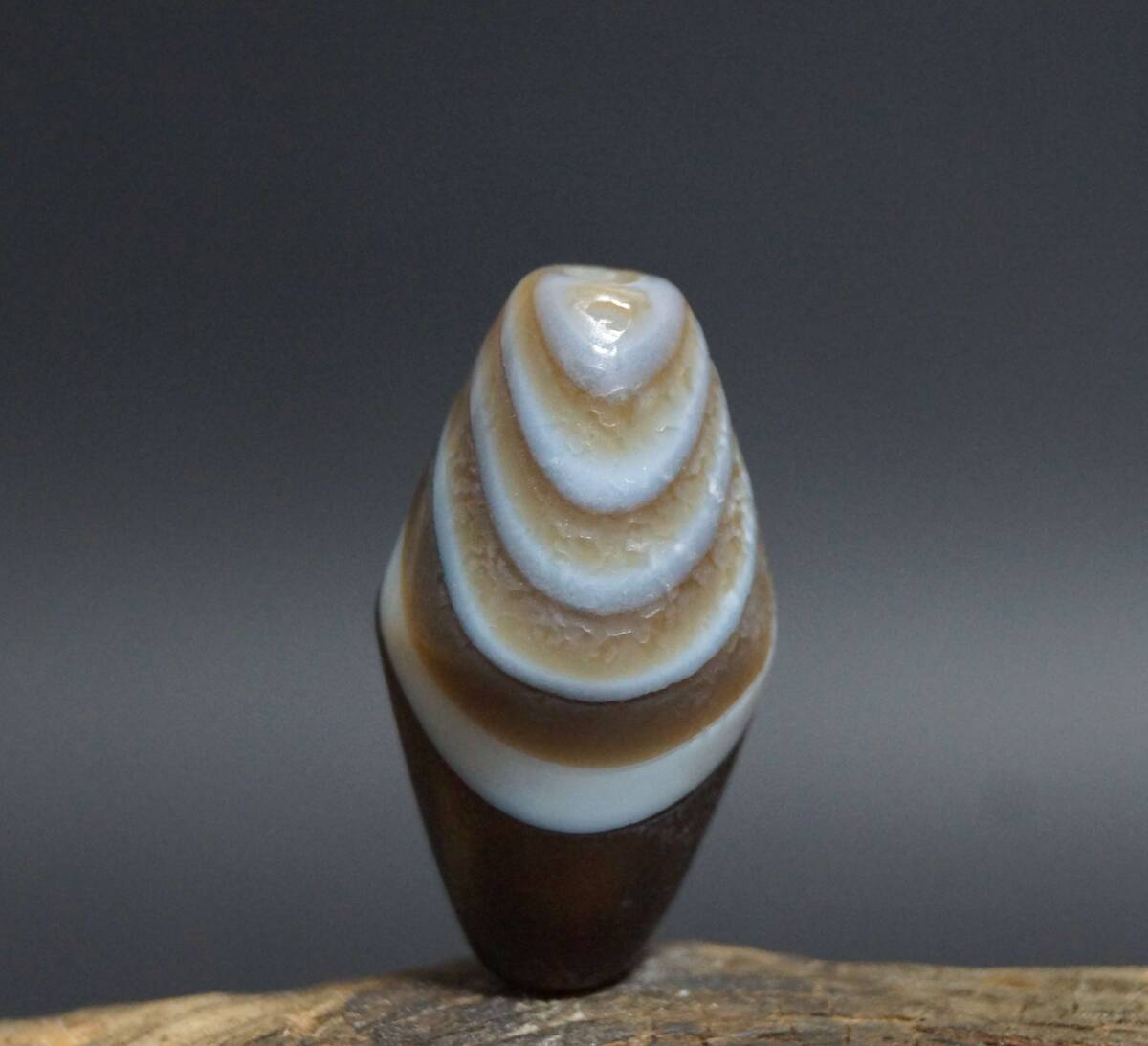 [.] Old chi спальное место menou.. netsuke .. шар a торцевая дверь .. предмет Dzi бисер декортивный элемент диаметр 1.6cm длина 2.9cm* времена предмет *s71114