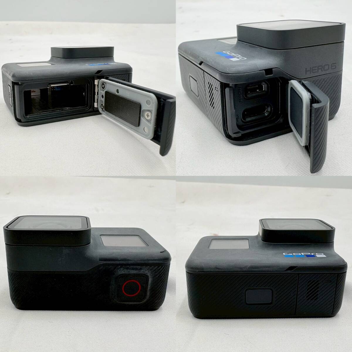 【送料無料】GoPro HERO6 Black本体＋純正アクセサリー多数セット通電確認済み／バッテリー3個＋防水ハウジング＋三脚＋ケース付属現状品_画像3