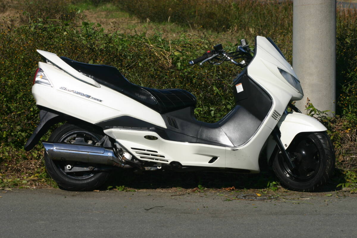 埼玉発216-11674Km】自賠責保険付 2000年 SUZUKIスカイウェイブ250 TYPE-S CJ42A 状態良好ベンツテール_画像5