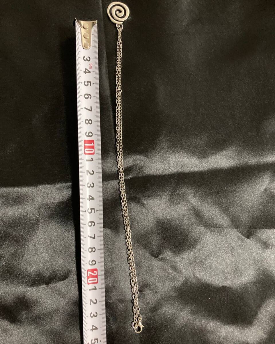 シルバー スパイラル ネックレス 高級感 モードデザイン アートモチーフ メンズ レディース　渦巻　個性派 ユニセックス 新品 未使用_画像6