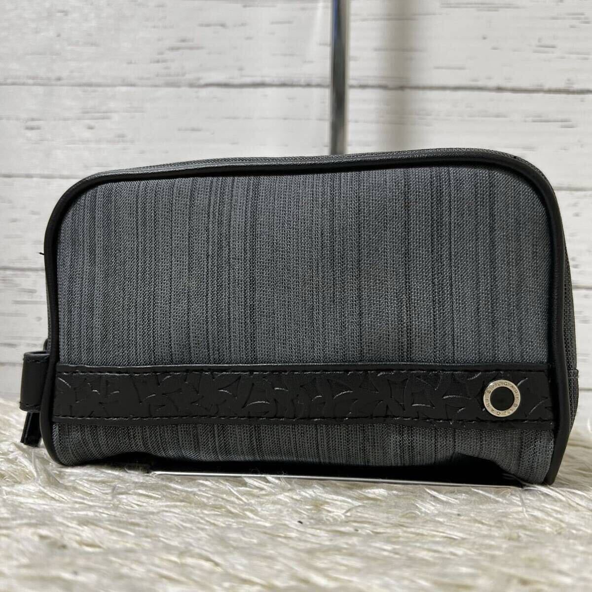 [ новый товар не использовался ]1 иен ~ BVLGARI BVLGARY ручная сумочка сумка клатч бизнес работа высококлассный парусина женский мужской 