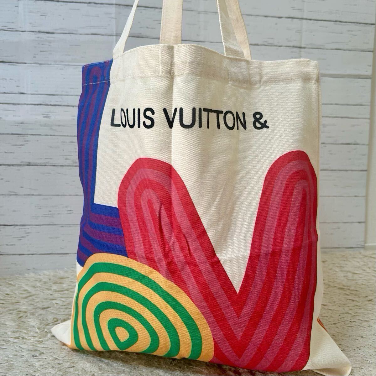 新品未使用/1円ルイヴィトン トートバッグ エコバッグ LOUIS VUITTON 肩がけ A4 メンズ レディース ロゴ 軽量_画像1