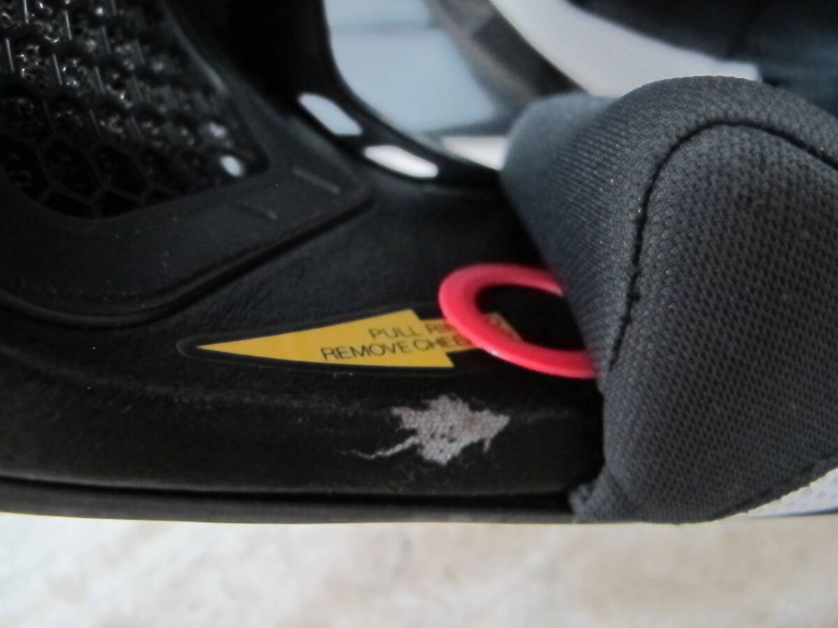 T11-120 SHOEI(ショウエイ) オフロード ヘルメット 【 VFX-W 】 Lサイズ 59㎝ 製造日 2013/11/14 マットブラック/黒系_画像8