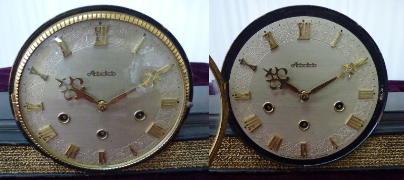 A11-132 Aichi (愛知時計) 置時計 ゼンマイ式置時計 時計 ゼンマイ式 アンティーク_画像2