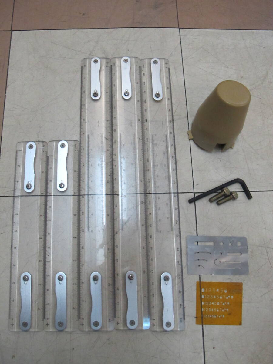 ■T11-107 MUTOH (武藤工業) 製図台 ( TW-300 )/ 製図板 ( マグネード )/ ドラフター ( EA-1000 )/ まとめ 台座/小物付き _画像9