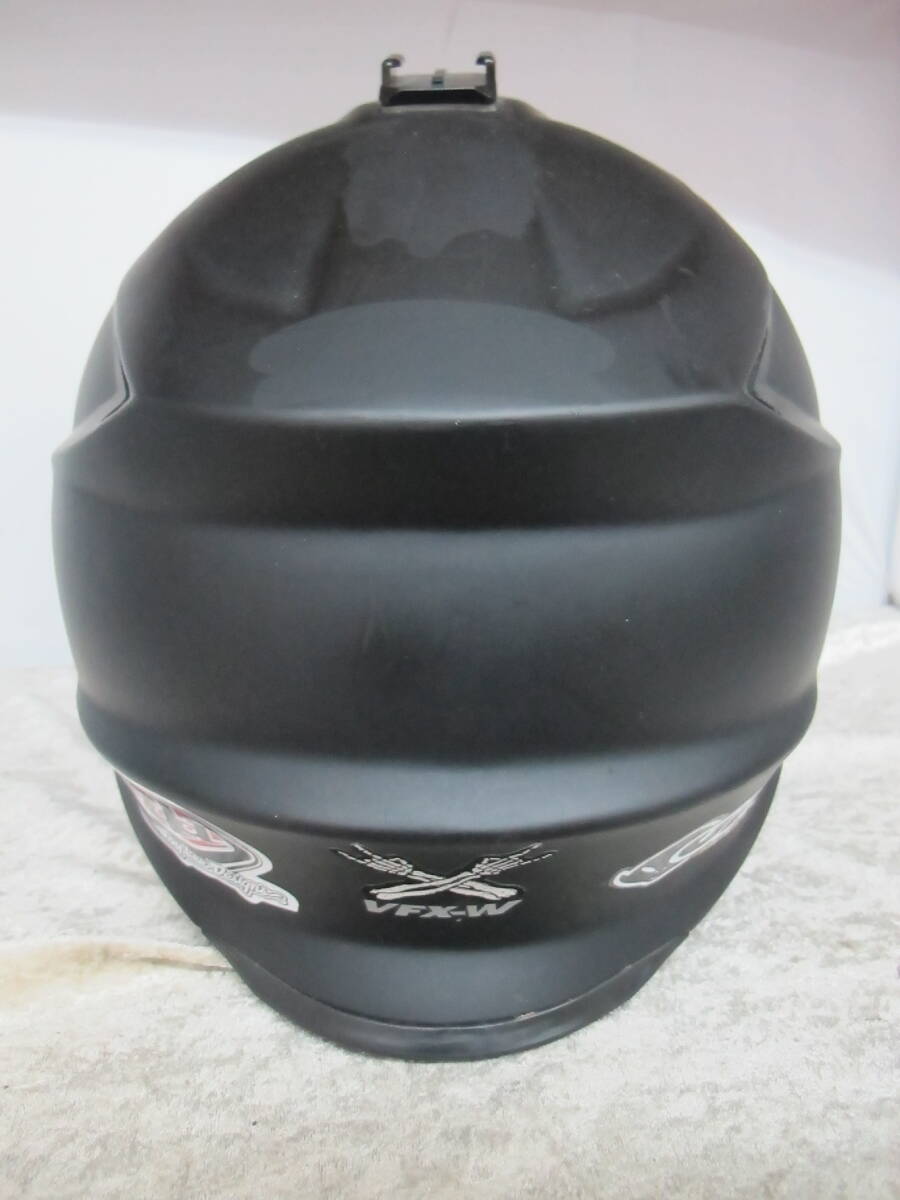 T11-120 SHOEI(ショウエイ) オフロード ヘルメット 【 VFX-W 】 Lサイズ 59㎝ 製造日 2013/11/14 マットブラック/黒系_画像4
