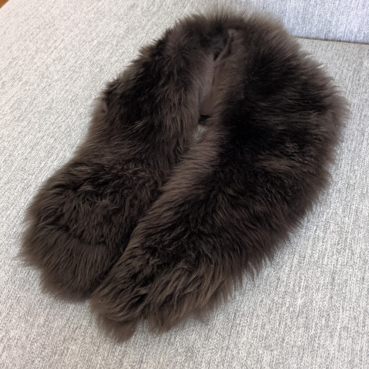 ファー毛皮★ティペット 襟巻 ダークブラウン_画像2