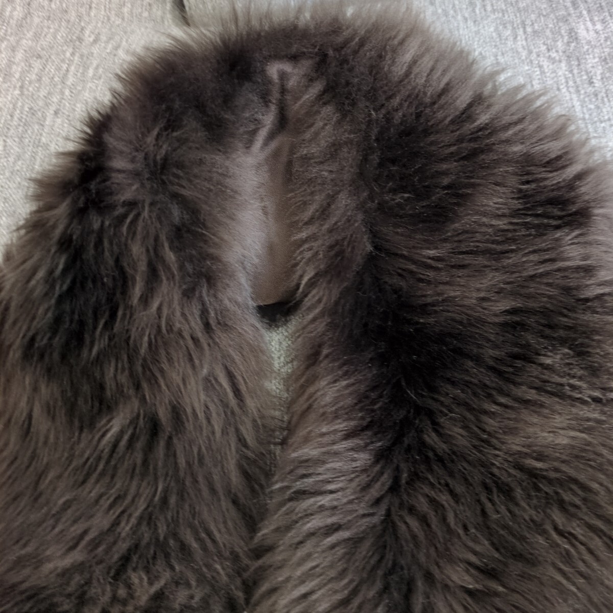 ファー毛皮★ティペット 襟巻 ダークブラウン_画像3