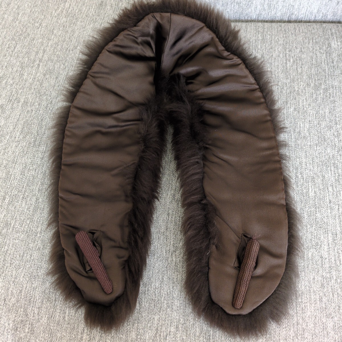 ファー毛皮★ティペット 襟巻 ダークブラウン_画像4
