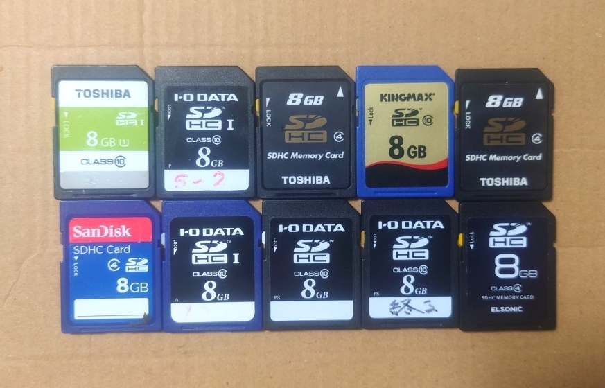 SDHCカード 8GB 10枚セット メモリーカード ジャンク 中古 SDカード SanDisk_画像1