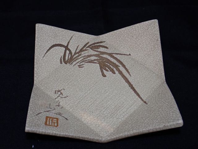 . камень инструмент . рисунок 4 угол деформация тарелка 5 листов совместно коробка есть японская посуда б/у товар