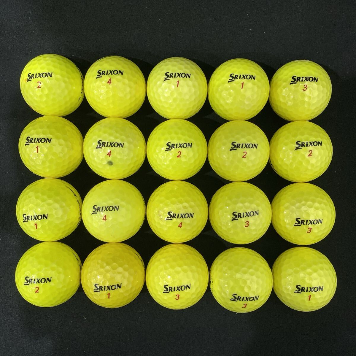 【MC49】S〜Aランク●スリクソン●SRIXON●Z-STAR XV●ダンロップ●洗浄済●ロストボール●ゴルフボール●20個●1円スタート●良品_画像2