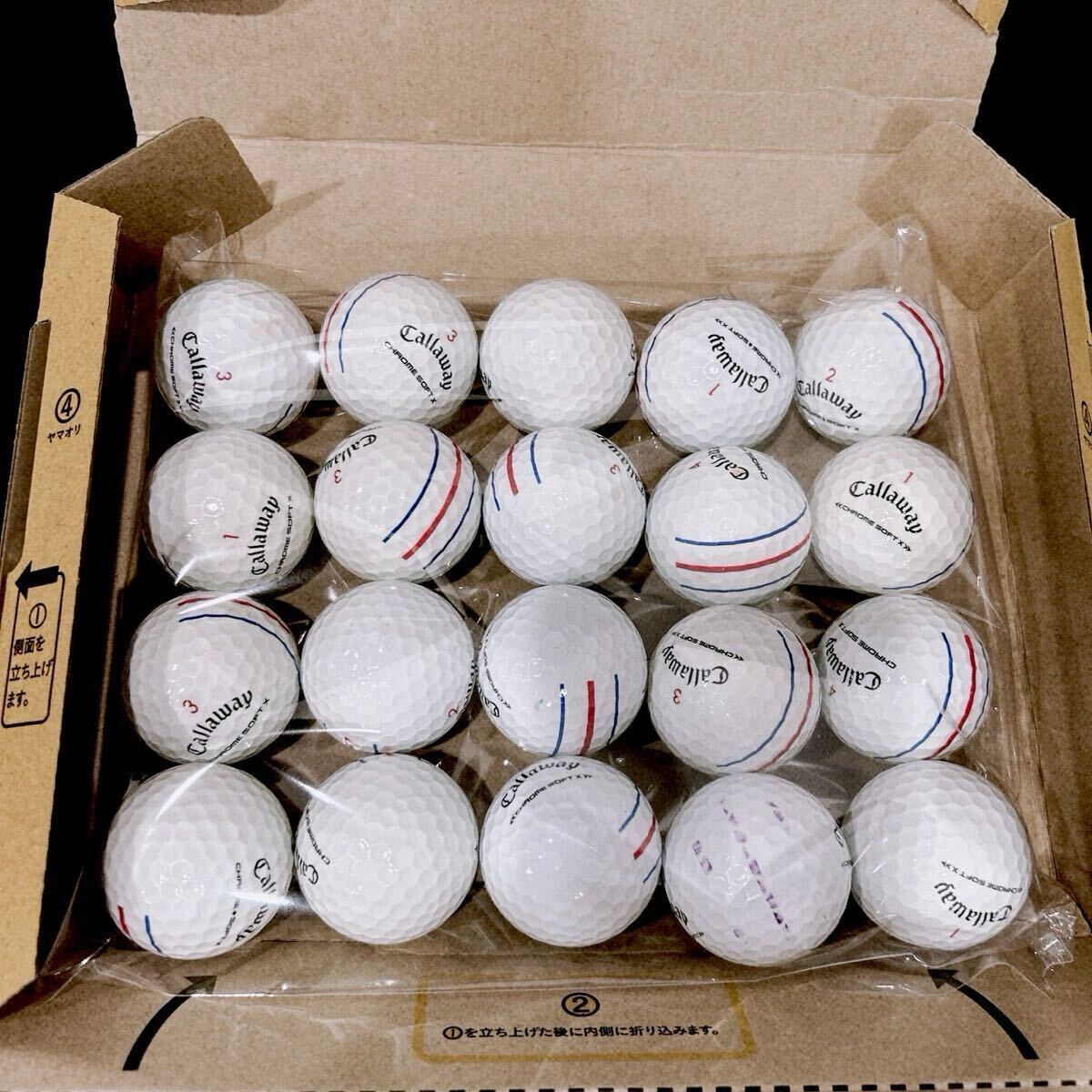 【MC63】Sランク●キャロウェイ●Callaway●CHROME SOFT X●クロムソフトX●トリプルトラック●ロストボール●1円スタート●美品_画像6