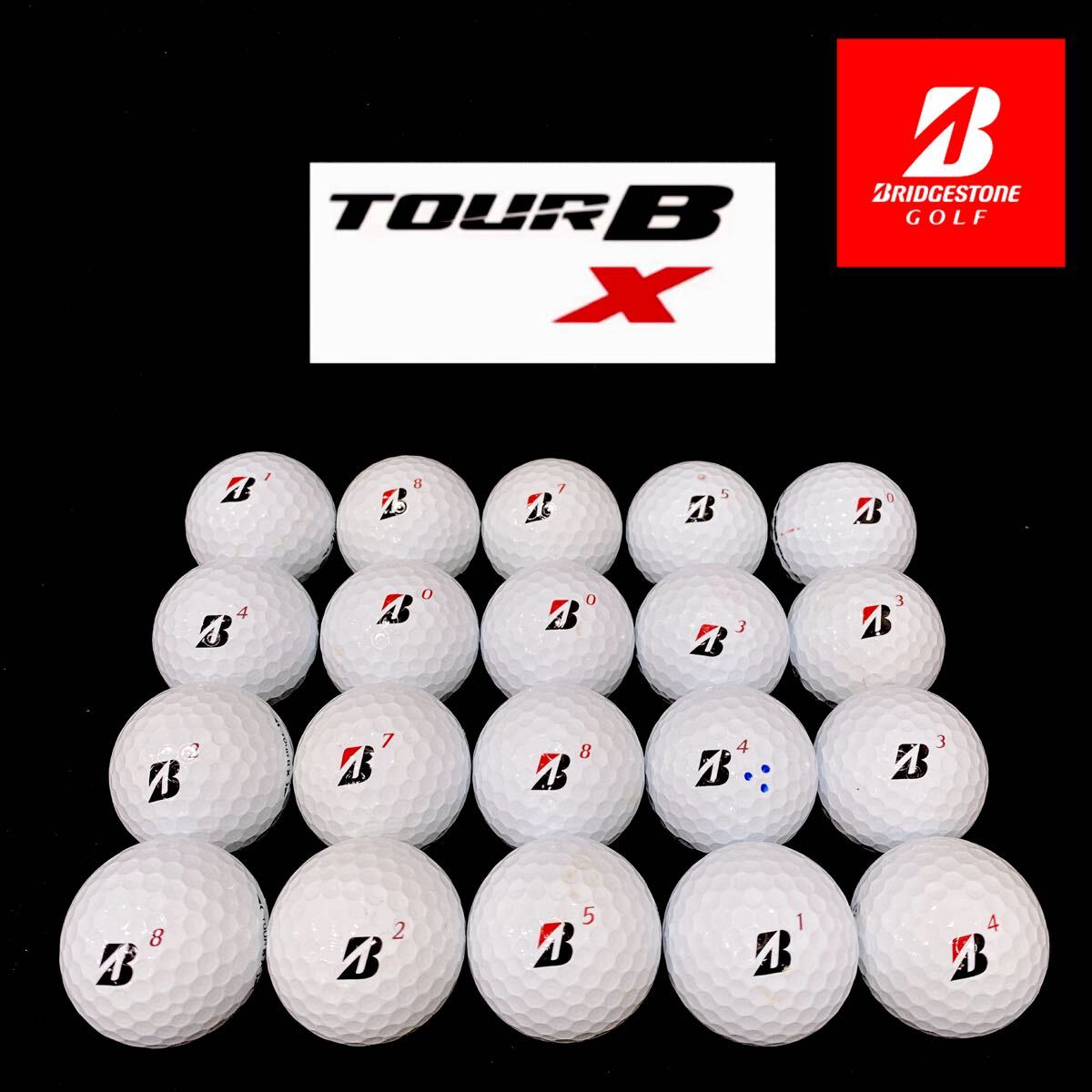 【MC1】Sランク●ブリヂストン●美品●BRIDGESTONE●ロストボール●ゴルフボール●ツアー B X●TOUR ＢX●20個●洗浄済●1円●即日配送_画像1