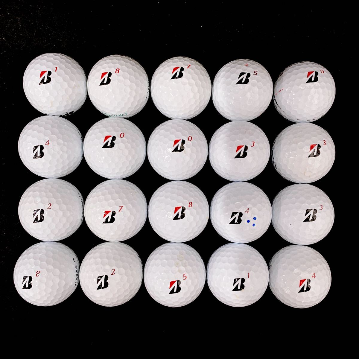 【MC1】Sランク●ブリヂストン●美品●BRIDGESTONE●ロストボール●ゴルフボール●ツアー B X●TOUR ＢX●20個●洗浄済●1円●即日配送_画像2