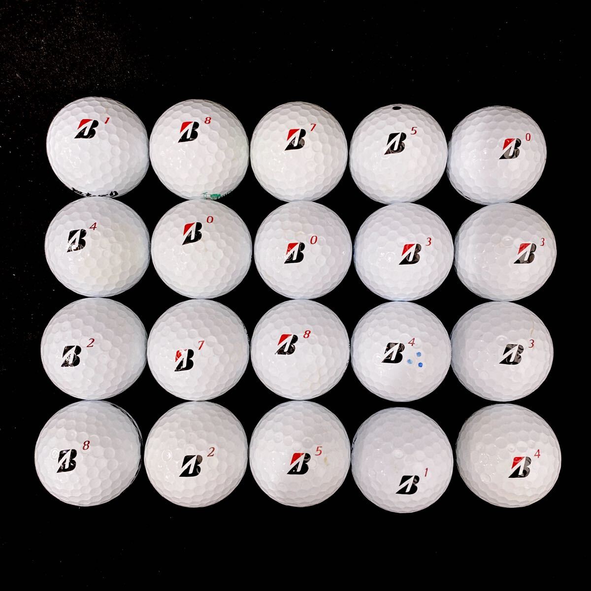 【MC1】Sランク●ブリヂストン●美品●BRIDGESTONE●ロストボール●ゴルフボール●ツアー B X●TOUR ＢX●20個●洗浄済●1円●即日配送_画像5