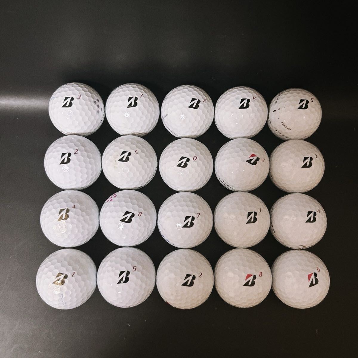 【MC4】S〜Aランク●ブリヂストン●BRIDGESTONE●ロストボール●ゴルフボール●ツアー B X●TOUR ＢX●20個●洗浄済●1円スタート●美品_画像5