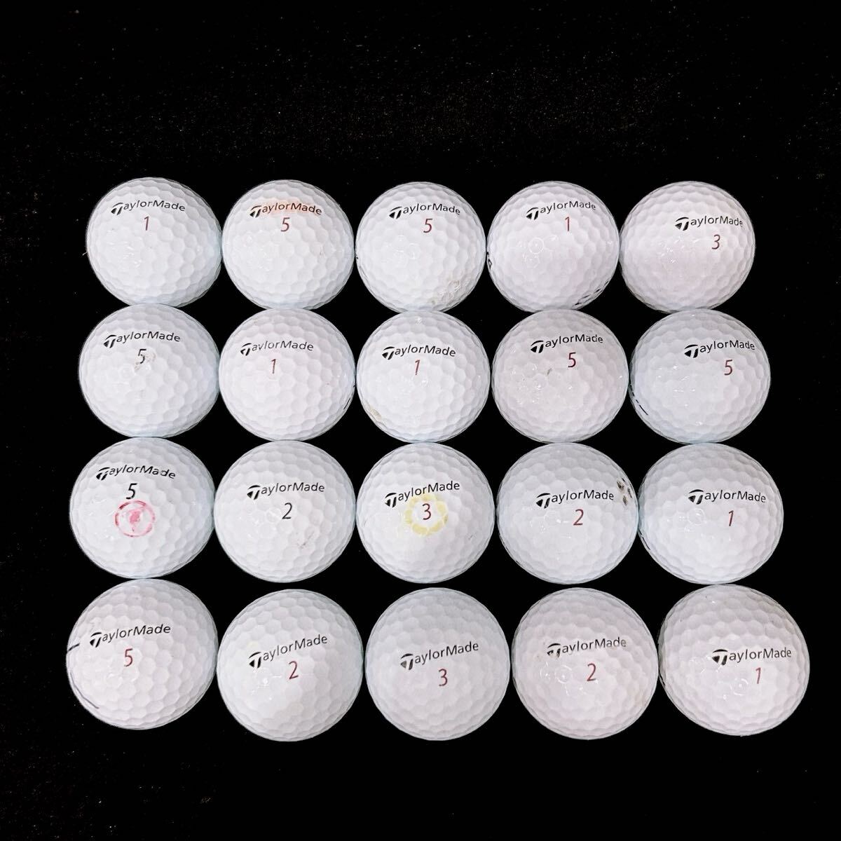 【E7】Aランク●テーラーメイド●TaylorMade●ロストボール●ゴルフボール●TP5/TP5x●20個●洗浄済●1円スタート_画像2