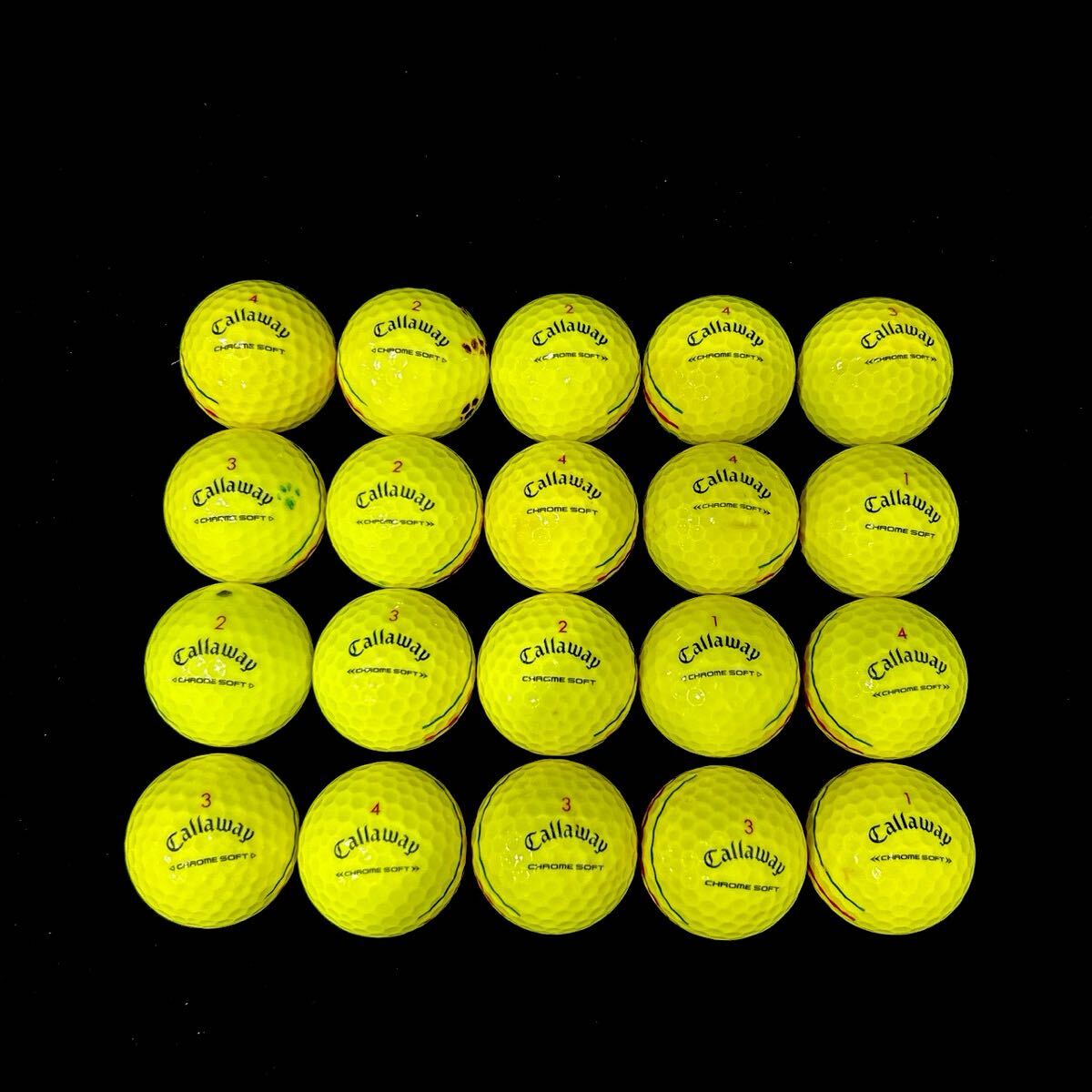 【MC10】S〜Aランク●キャロウェイ ●Callaway●CHROME SOFT●クロムソフト●トリプルトラック●ロストボール●20個●良品●洗浄済●1円_画像5