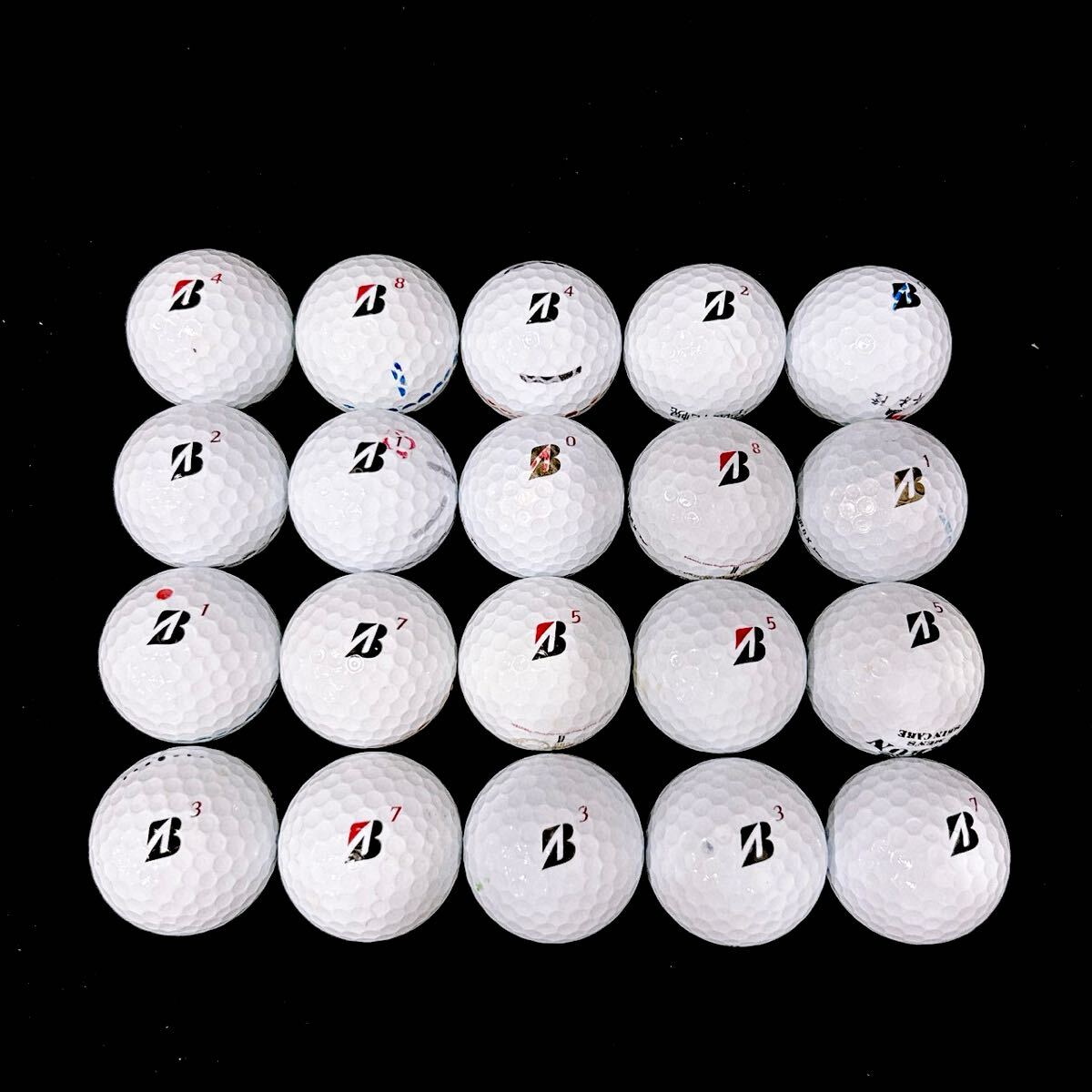 【MC12】 S〜Aランク●ブリヂストン●BRIDGESTONE●ロストボール●ゴルフボール●ツアー B X●TOUR ＢX●20個●洗浄済_画像2