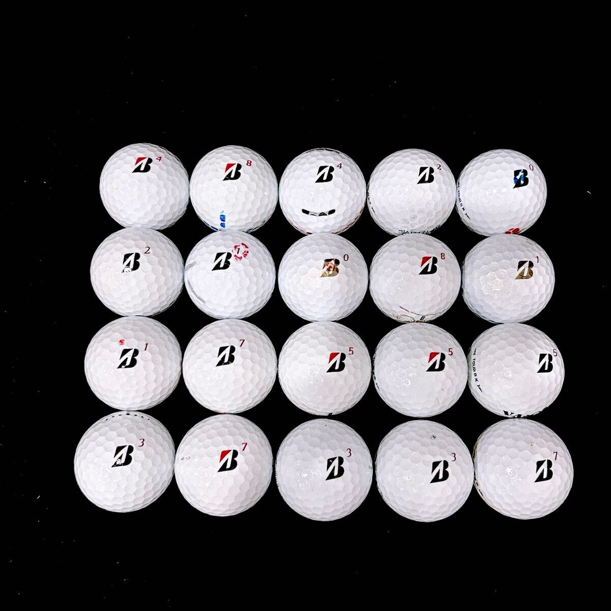 【MC12】 S〜Aランク●ブリヂストン●BRIDGESTONE●ロストボール●ゴルフボール●ツアー B X●TOUR ＢX●20個●洗浄済_画像5