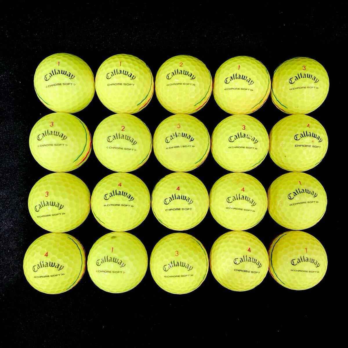 【MC13】Aランク●キャロウェイ●Callaway●CHROME SOFT●クロムソフト●トリプルトラック●ロストボール●ゴルフボール_画像2