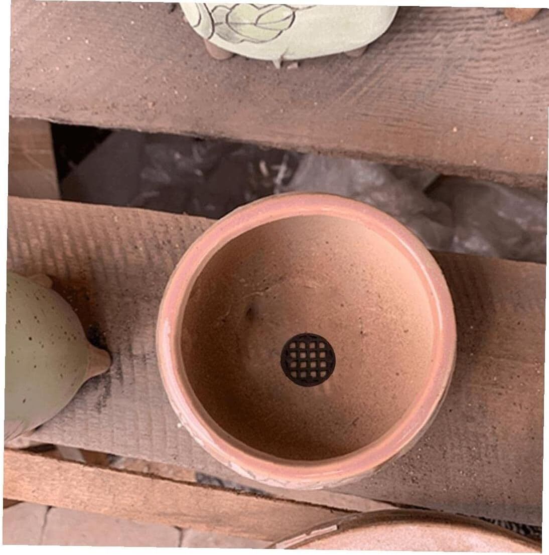 【倭めだか】オーバーフロー 植木鉢メッシュパッド 植木鉢メッシュマット 排水メッシュ穴 鉢底ネット ガスケット 直経2.5cm 20枚セット_画像5