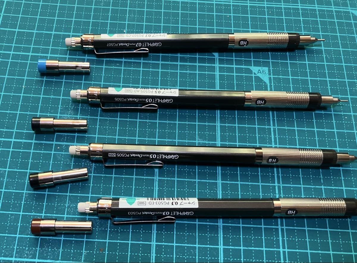 ぺんてる GRAPHLET セット 0.3 0.5 0.7 PG503 PG505 PG507 製図 グラフレット_画像3